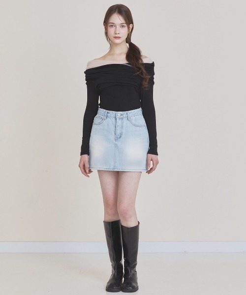 トップス Not your rose Nana top NOT YOUR ROSE SS2312 Nana top Black – Lines Up