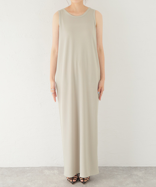 一部カラーWEB限定追加》リブタンクワンピース 4（ワンピース）｜Plage