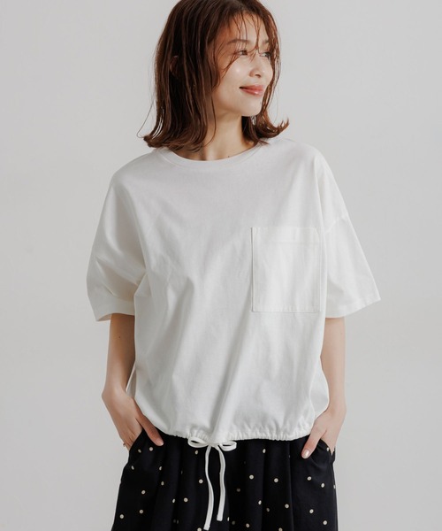 セール】裾ドロストポケットTシャツ（Tシャツ/カットソー）｜studio