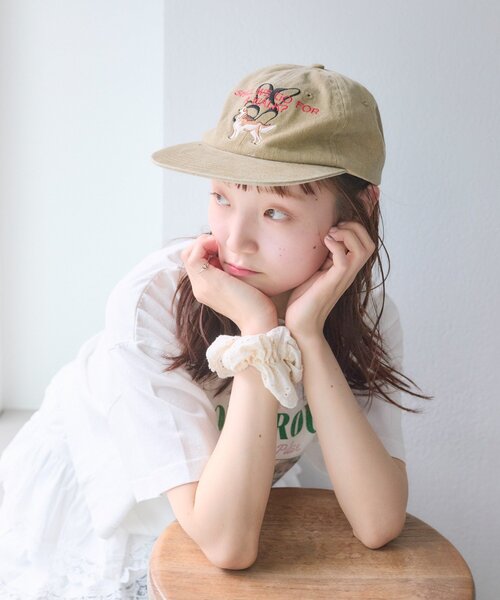 w closet（ダブルクローゼット）の「アニマルロゴキャップ（キャップ・レディース・チャコールグレー/ベージュ・FREE）」の17枚目の写真