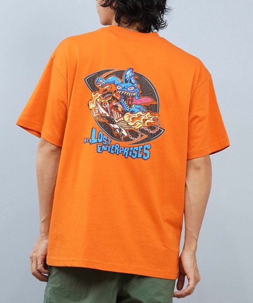 lost（ロスト）の「【限定商品】lost/ロスト 半袖Tシャツ バックプリント L25S-2114（Tシャツ/カットソー・メンズ・スミクロ/オレンジ/ホワイト・M/L/XL）」の3枚目の写真