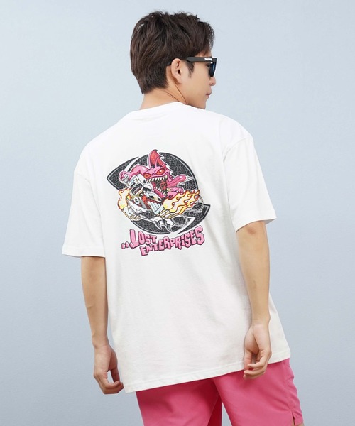 lost（ロスト）の「【限定商品】lost/ロスト 半袖Tシャツ バックプリント L25S-2114（Tシャツ/カットソー・メンズ・スミクロ/オレンジ/ホワイト・M/L/XL）」の6枚目の写真