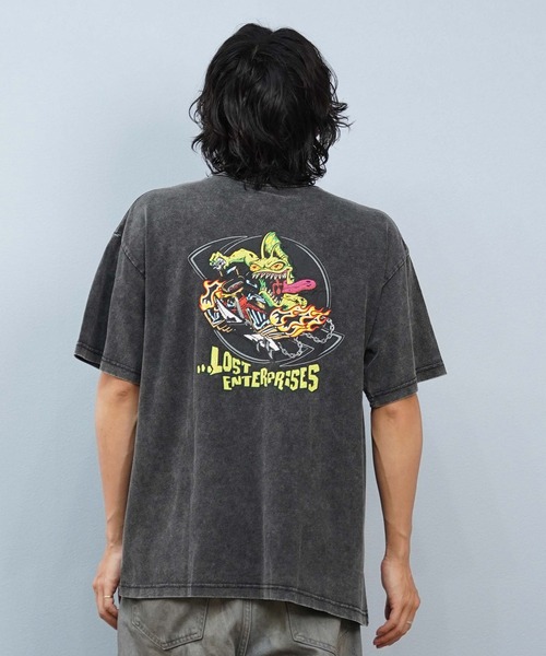 lost（ロスト）の「【限定商品】lost/ロスト 半袖Tシャツ バックプリント L25S-2114（Tシャツ/カットソー・メンズ・スミクロ/オレンジ/ホワイト・M/L/XL）」の12枚目の写真