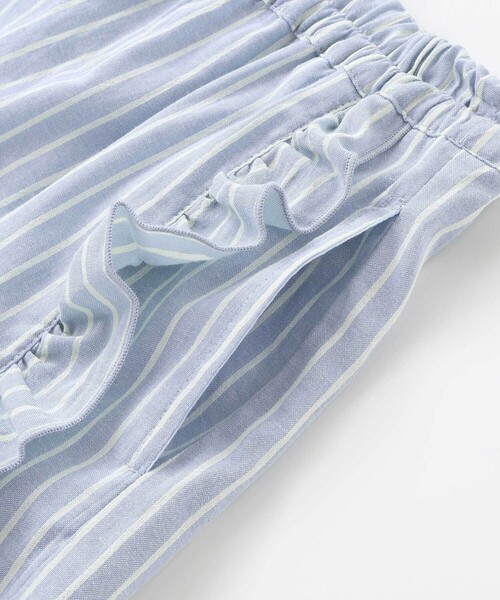 Noeil aime BeBe（ノイユエイムベベ）の「【お揃い】ストライプ柄フリル付きショートパンツ(90~130cm)（その他パンツ・キッズ・ブルー系その他・100cm/110cm/120cm/130cm）」の9枚目の写真