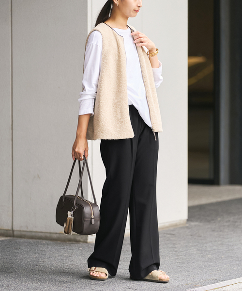 FRAMeWORK（フレームワーク）の「≪追加・洗濯機洗い可能≫ウォッシャブルイージースラックス 3（スラックス・レディース・ベージュ系その他/ブラック/アイボリー・36/38/40）」の12枚目の写真