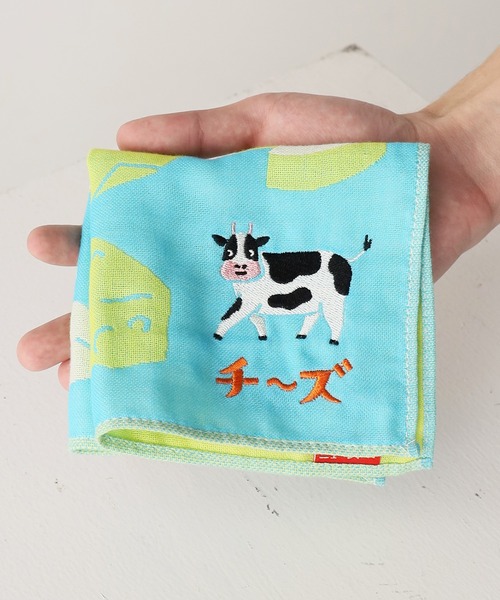 ニューレトロ（ニューレトロ）の「New Retro/ニューレトロ ガーゼハンカチ 2026年春夏（ハンカチ/ハンドタオル・メンズ・グリーン/ピンク/レッド/ネイビー/イエロー/ライトブルー・FREE）」の2枚目の写真