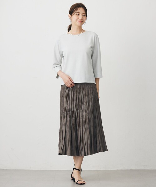 J.PRESS(ジェイプレス)の「ラメ針抜き カットソー(Tシャツ/カットソー・レディース・ネイビー系/ライトグレー系/ベージュ系・MEDIUM/LARGE)」の4枚目の写真