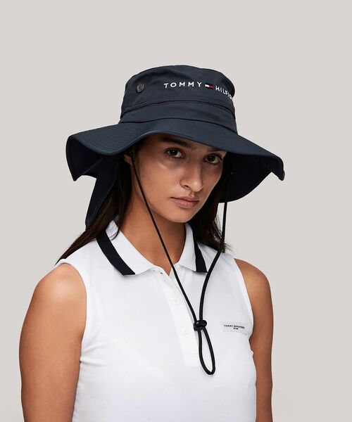 TOMMY HILFIGER（トミーヒルフィガー）の「TOMMY HILFIGER GOLF トミーロゴアドベンチャーハット（キャップ・メンズ・ブラック/ホワイト/ネイビー・FREE）」の3枚目の写真