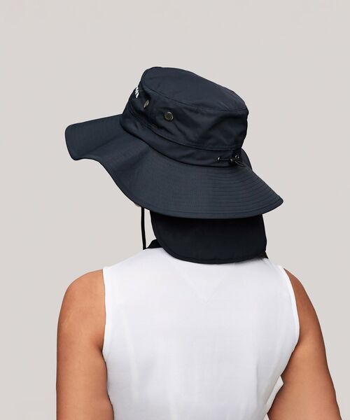 TOMMY HILFIGER（トミーヒルフィガー）の「TOMMY HILFIGER GOLF トミーロゴアドベンチャーハット（キャップ・メンズ・ブラック/ホワイト/ネイビー・FREE）」の4枚目の写真