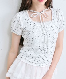 OLIVE des OLIVE | デコルテリボンパフインナー(Tシャツ/カットソー)