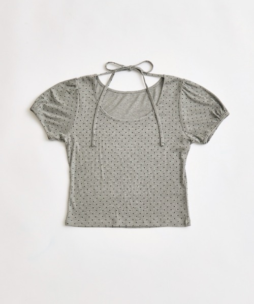 OLIVE des OLIVE（オリーブデオリーブ）の「デコルテリボンパフインナー（Tシャツ/カットソー・レディース・トップグレー/オフホワイト/ホワイト・FREE）」の22枚目の写真