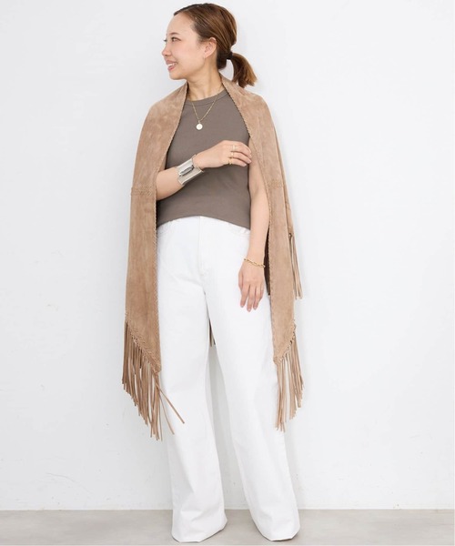 Deuxieme Classe(ドゥーズィエムクラス)の「*追加 dignity sleeveless(Tシャツ/カットソー・レディース・ライトホワイト/ブラック/ホワイト/チョコ/カーキ・FREE)」の9枚目の写真