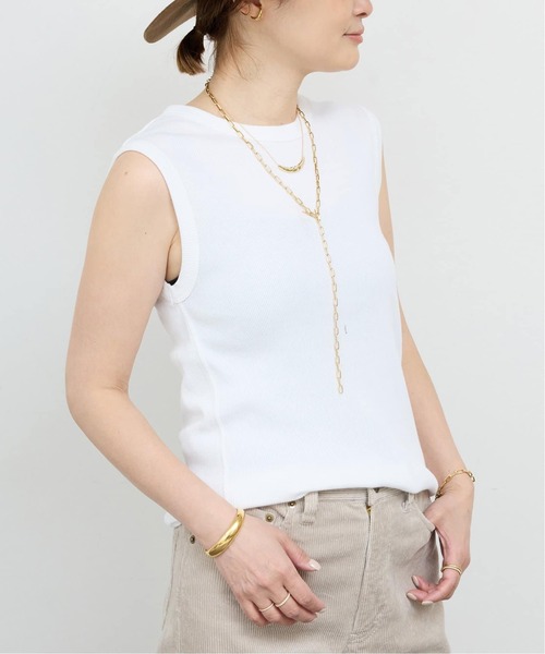 Deuxieme Classe(ドゥーズィエムクラス)の「*追加 dignity sleeveless(Tシャツ/カットソー・レディース・ライトホワイト/ブラック/ホワイト/チョコ/カーキ・FREE)」の21枚目の写真