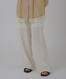 MUHET | jacquard lace easy pants / カットジャガードイージーパンツ(その他パンツ)