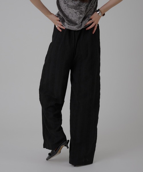 MUHET（ミュエータ）の「jacquard lace easy pants / カットジャガードイージーパンツ（その他パンツ・レディース・ブラック/オフホワイト・MEDIUM/LARGE/SMALL）」の17枚目の写真