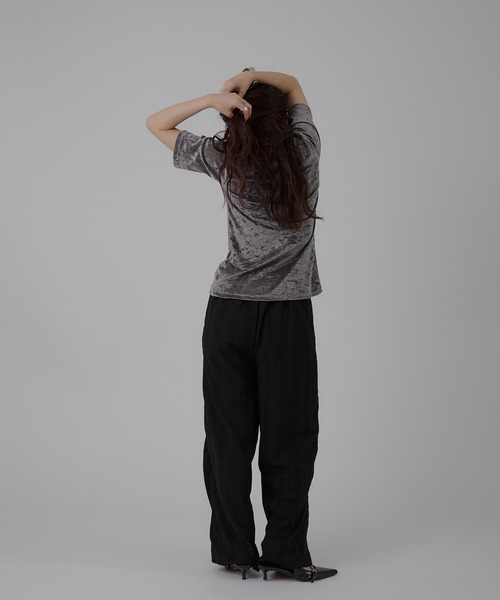 MUHET（ミュエータ）の「jacquard lace easy pants / カットジャガードイージーパンツ（その他パンツ・レディース・ブラック/オフホワイト・MEDIUM/LARGE/SMALL）」の20枚目の写真