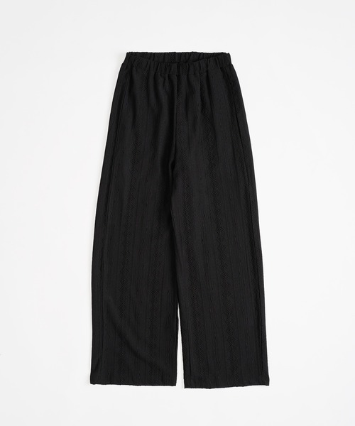 MUHET（ミュエータ）の「jacquard lace easy pants / カットジャガードイージーパンツ（その他パンツ・レディース・ブラック/オフホワイト・MEDIUM/LARGE/SMALL）」の13枚目の写真