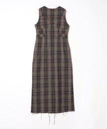 willfully ノースリーブワンピース セール】Mixed-material sleeveless long one-piece / 異素材