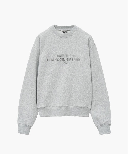 MARITHE + FRANCOIS GIRBAUD(マリテフランソワジルボー)の「LETTERING LOGO SWEATSHIRT(スウェット・レディース・ヘザーグレー/ネイビー・LARGE/X-LARGE/SMALL/MEDIUM)」の7枚目の写真