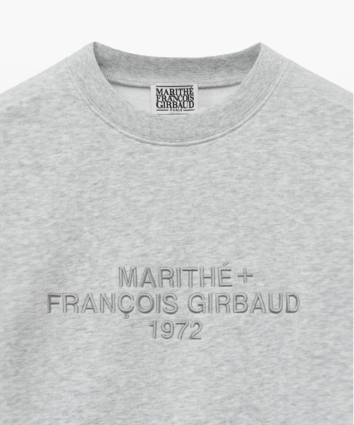MARITHE + FRANCOIS GIRBAUD(マリテフランソワジルボー)の「LETTERING LOGO SWEATSHIRT(スウェット・レディース・ヘザーグレー/ネイビー・LARGE/X-LARGE/SMALL/MEDIUM)」の9枚目の写真