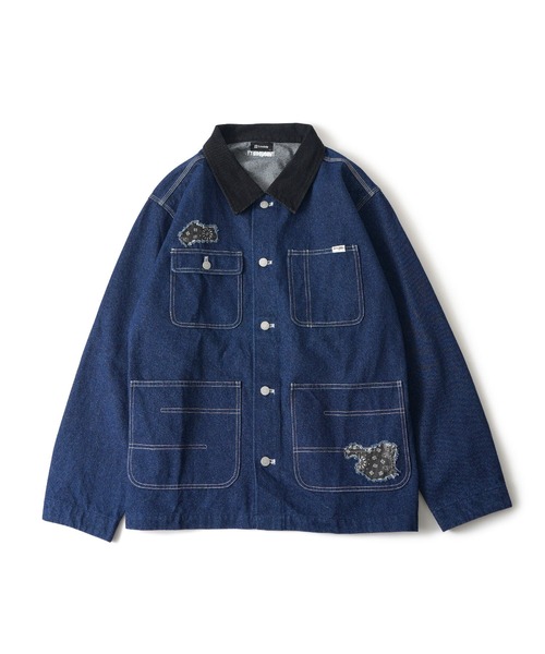 Subciety（サブサエティ）の「Patched coverall（カバーオール・メンズ・インディゴブルー/ブラック・SMALL/MEDIUM/LARGE/X-LARGE）」の10枚目の写真