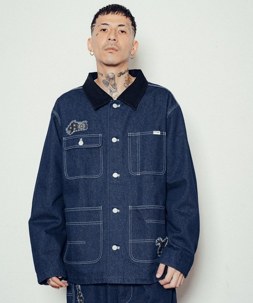 Subciety（サブサエティ）の「Patched coverall（カバーオール・メンズ・インディゴブルー/ブラック・SMALL/MEDIUM/LARGE/X-LARGE）」の22枚目の写真