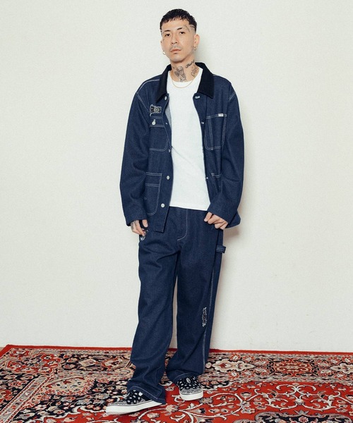 Subciety（サブサエティ）の「Patched coverall（カバーオール・メンズ・インディゴブルー/ブラック・SMALL/MEDIUM/LARGE/X-LARGE）」の8枚目の写真