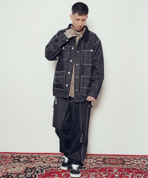 Subciety（サブサエティ）の「Patched coverall（カバーオール・メンズ・インディゴブルー/ブラック・SMALL/MEDIUM/LARGE/X-LARGE）」の14枚目の写真
