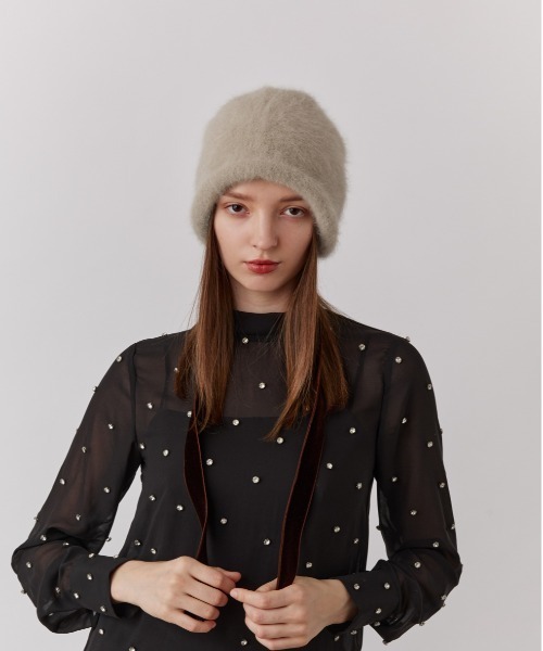 【新品タグ付き】Chapeau d' O Lame Angora Hood Chapeau d' O Lame Angora Hood / シャポードオー（ハット）｜Chapeau