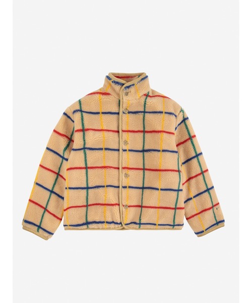BOBO CHOSES(ボボショーズ)の「Color stripes sheepskin jacket(ブルゾン・キッズ・ベージュ・4-5YEAR/12-13y/6-7YEAR/2-3YEAR/10-11y/8-9y)」の2枚目の写真