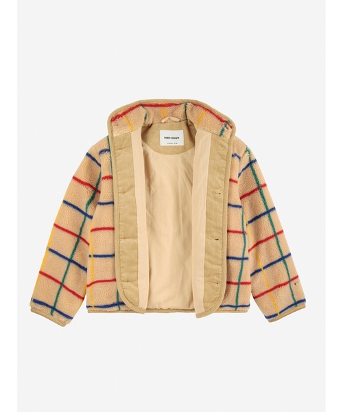 BOBO CHOSES(ボボショーズ)の「Color stripes sheepskin jacket(ブルゾン・キッズ・ベージュ・4-5YEAR/12-13y/6-7YEAR/2-3YEAR/10-11y/8-9y)」の4枚目の写真