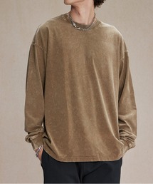 OLIVIER ピグメント アシッドウォッシュ オーバーサイズ Tシャツ
