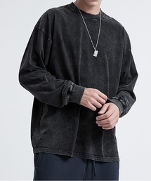 OLIVIER ピグメント アシッドウォッシュ オーバーサイズ Tシャツ