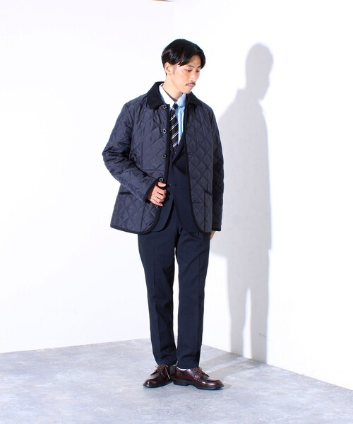 Traditional Weatherwear（トラディショナルウェザーウェア）の「【Traditional Weatherwear 】裏地別注 WAVERLY キルティングジャケット（ブルゾン・メンズ・ブラック/ダークネイビー・38/40/42）」の6枚目の写真