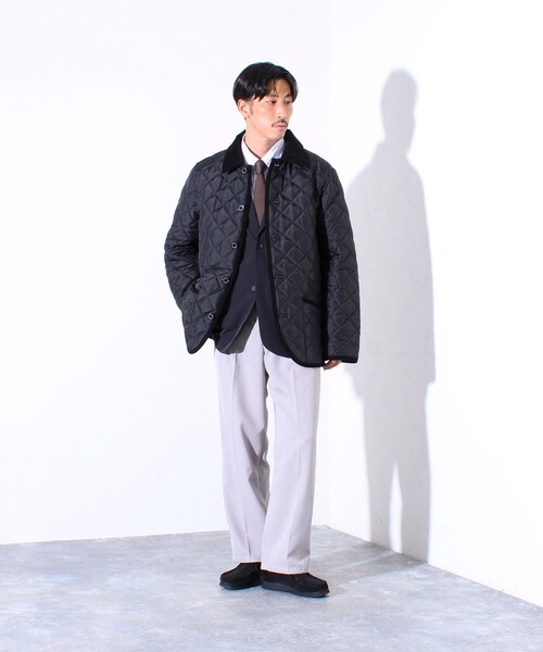 Traditional Weatherwear（トラディショナルウェザーウェア）の「【Traditional Weatherwear 】裏地別注 WAVERLY キルティングジャケット（ブルゾン・メンズ・ブラック/ダークネイビー・38/40/42）」の8枚目の写真