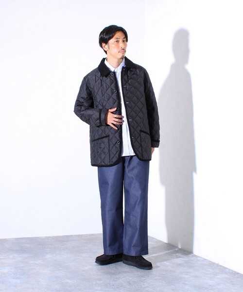 Traditional Weatherwear（トラディショナルウェザーウェア）の「【Traditional Weatherwear 】裏地別注 WAVERLY キルティングジャケット（ブルゾン・メンズ・ブラック/ダークネイビー・38/40/42）」の9枚目の写真
