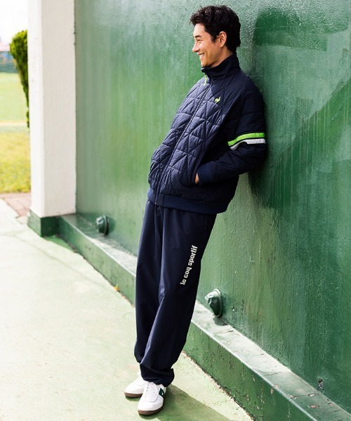 le coq sportif（ルコックスポルティフ）の「裏メッシュ付きウィンドパンツ（その他パンツ・メンズ・ネイビー/ホワイト・M/XL/L）」の2枚目の写真