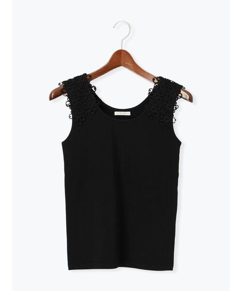 Te chichi（テチチ）の「ショルダーレースタンクトップ（タンクトップ・レディース・ブラック/ブラウン/オフホワイト・F）」の9枚目の写真