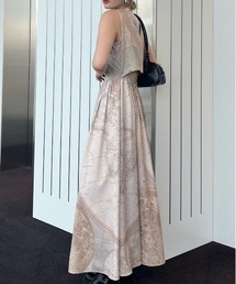 Ameri（アメリ）の「CARTOGRAPHIC PATTERN DRESS（ワンピース