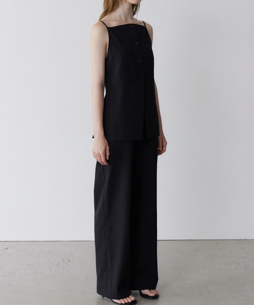 LE CIEL BLEU(ルシェルブルー)の「スーティングジャンプスーツ / Suiting Jumpsuit(サロペット/オーバーオール・レディース・ブラック・38/36)」の5枚目の写真