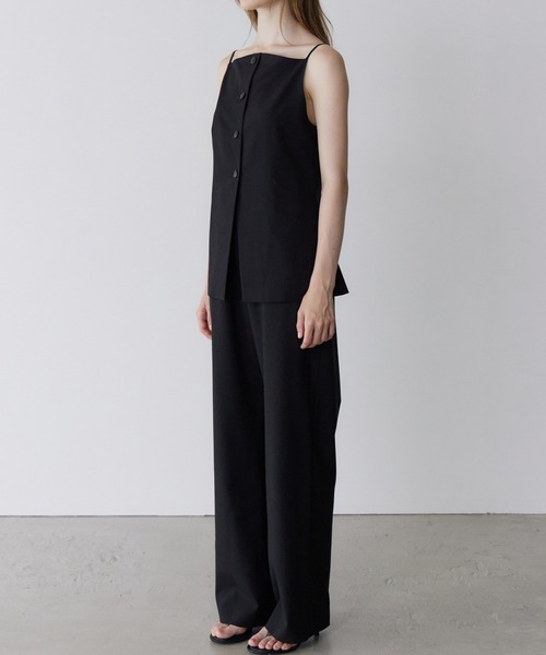 LE CIEL BLEU(ルシェルブルー)の「スーティングジャンプスーツ / Suiting Jumpsuit(サロペット/オーバーオール・レディース・ブラック・38/36)」の4枚目の写真