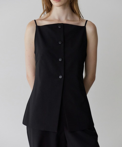 LE CIEL BLEU(ルシェルブルー)の「スーティングジャンプスーツ / Suiting Jumpsuit(サロペット/オーバーオール・レディース・ブラック・38/36)」の3枚目の写真