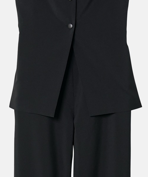 LE CIEL BLEU(ルシェルブルー)の「スーティングジャンプスーツ / Suiting Jumpsuit(サロペット/オーバーオール・レディース・ブラック・38/36)」の10枚目の写真