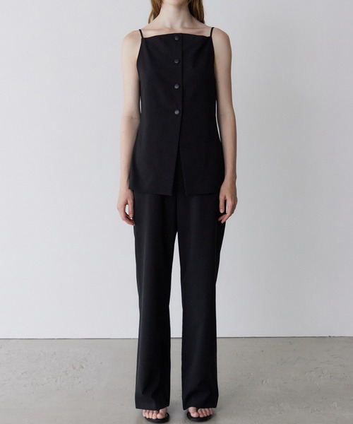 LE CIEL BLEU(ルシェルブルー)の「スーティングジャンプスーツ / Suiting Jumpsuit(サロペット/オーバーオール・レディース・ブラック・38/36)」の6枚目の写真