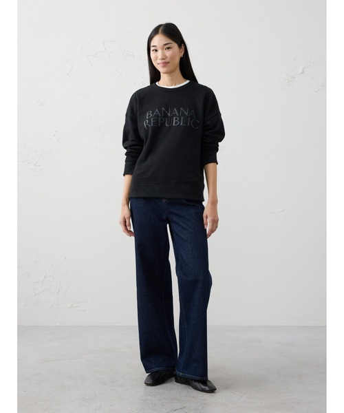BANANA REPUBLIC FACTORY STORE(バナナリパブリック ファクトリーストア)の「BANANA REPUBLIC FACTORY STORE 日本限定 ロゴスウェットシャツ トレーナー(スウェット・レディース・ホワイト/ブラック・M/S/XS/L)」の7枚目の写真