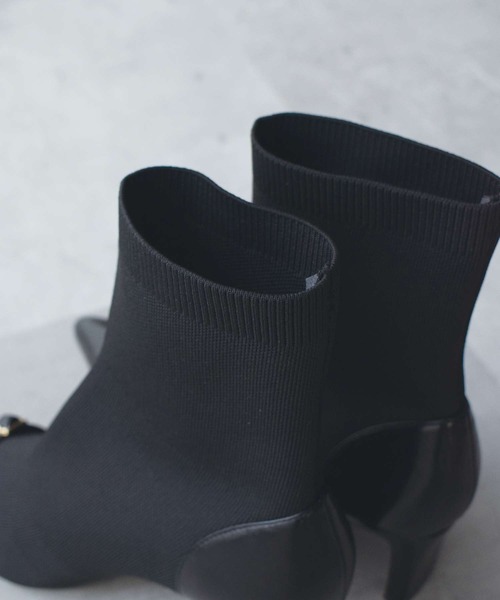 EVOL(イーボル)の「【6.5cmヒール】ニットベルトショートブーツ(ブーツ・レディース・ブラック・L/M/LL/S)」の12枚目の写真