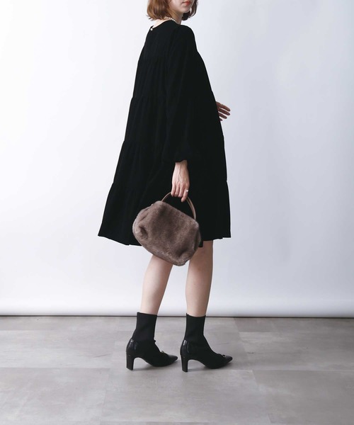 EVOL(イーボル)の「【6.5cmヒール】ニットベルトショートブーツ(ブーツ・レディース・ブラック・L/M/LL/S)」の8枚目の写真