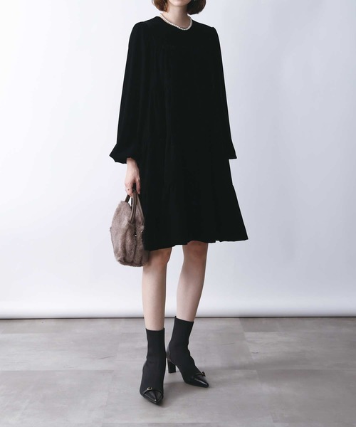 EVOL(イーボル)の「【6.5cmヒール】ニットベルトショートブーツ(ブーツ・レディース・ブラック・L/M/LL/S)」の5枚目の写真