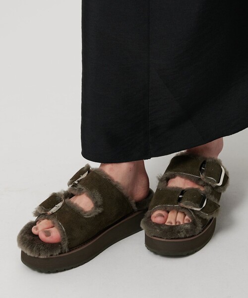 さんだる セール】【別注】＜EMU Australia＞ムートン バックル サンダル