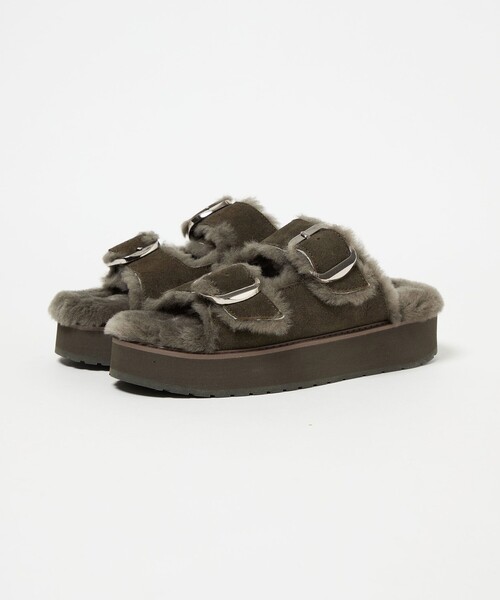 セール】【別注】＜EMU Australia＞ムートン バックル サンダル